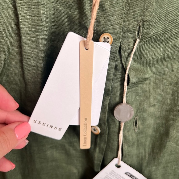 🫒 NWT Linen shirt 3 XL SSeinse - Picture 3 of 9